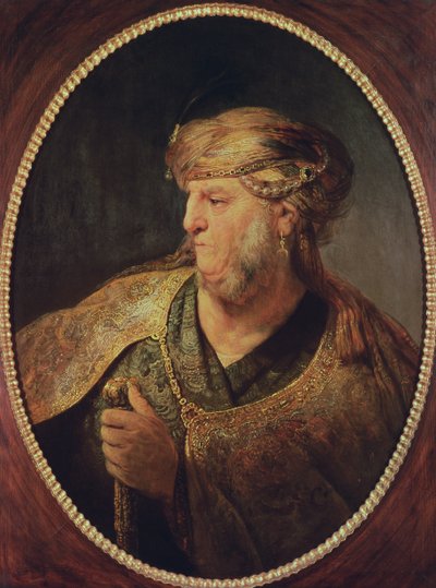 Porträt eines Mannes im orientalischen Kostüm, 1633 von Rembrandt van Rijn